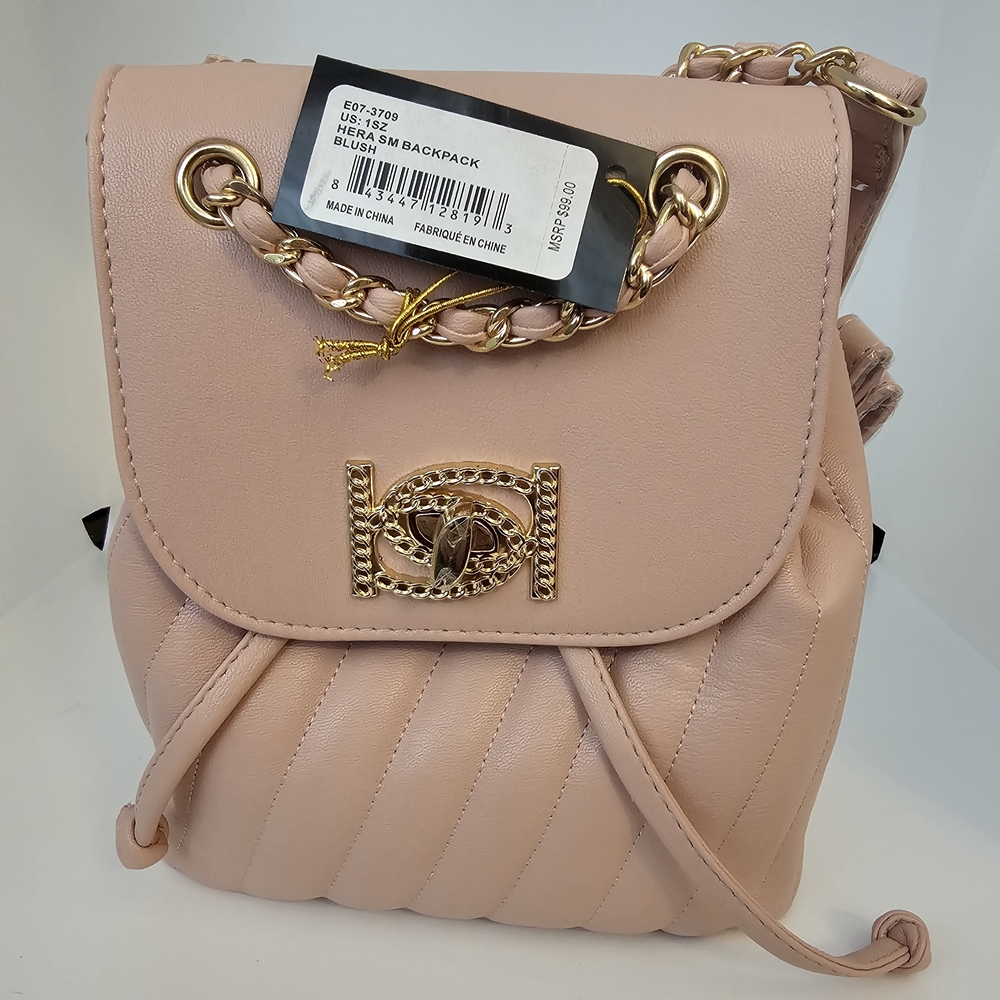 bebe Hera Small Blush Pink Quilted Backpack NWT